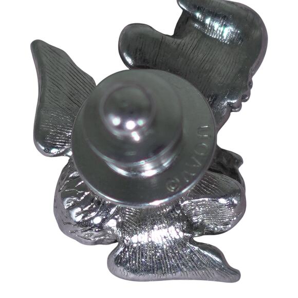 Avon Cherub Scatter Pin Silver Tone Pinback Button Brooch Angelcore Holiday EUC - Picture 4 of 11